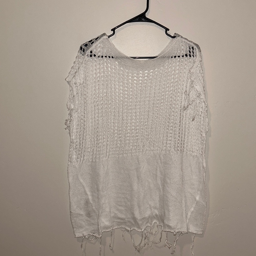 White swim coverup